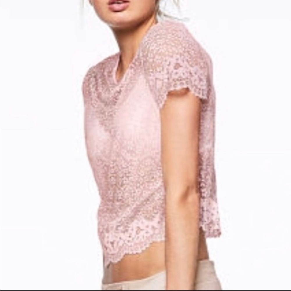 Victoria’s Secret floral Lace Crop Top size Large